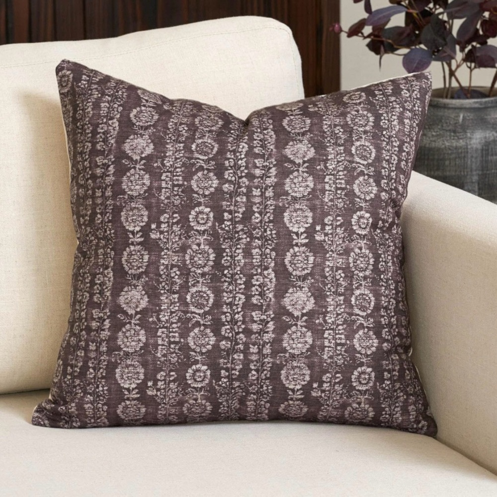 Vintage-Inspired Floral Boho Farmhouse Decorative Throw Pillow Cover 20x20 NEW